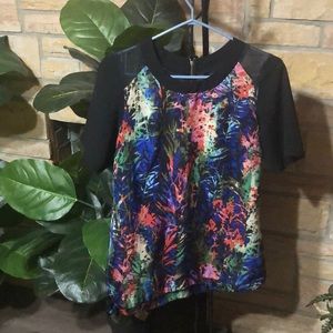 Short Sleeve Floral Print Shirt